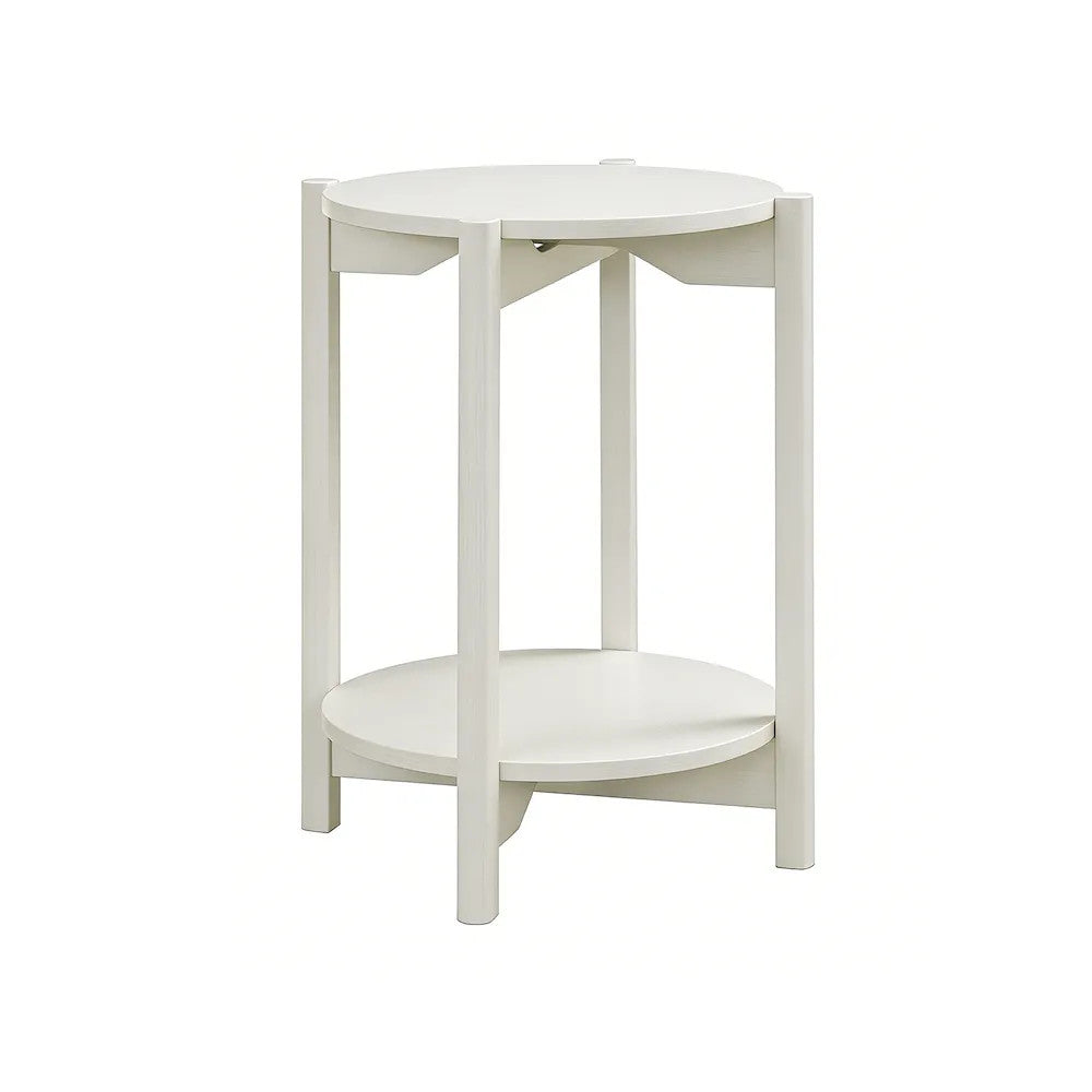 Furniture of America - Hyde - Round End Table - White - SL4200WH-E view 2