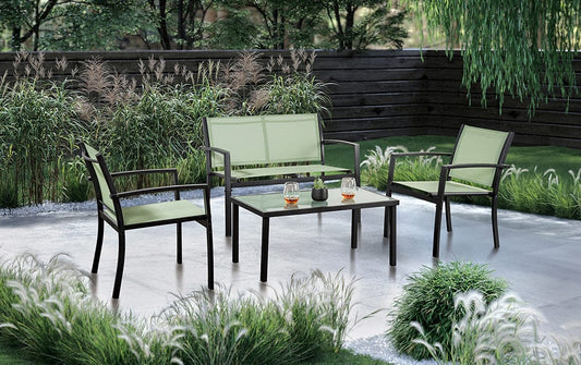 Furniture of America - Ibiza 4 Pc. Sling Set in Green - LA-A017GR-4PK View 2