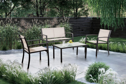 Furniture of America - Ibiza 4 Pc. Sling Set in Light Brown - LA-A017LB-4PK View 2