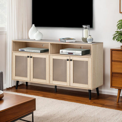 Furniture of America - Idanha TV Stand in Natural - SL-AC4001-TV View 1