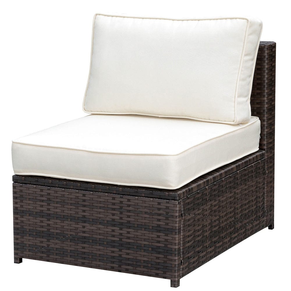 Furniture of America - Ilona Armless Chair in Brown/Beige - CM-OS2136-H View 1