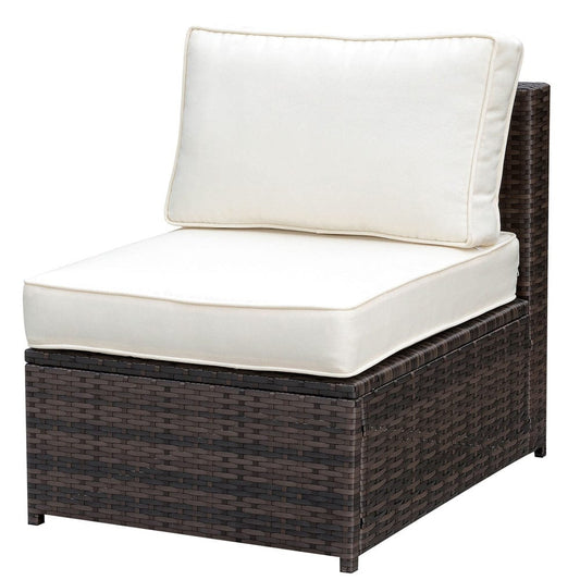 Furniture of America - Ilona Armless Chair in Brown/Beige - CM-OS2136-H View 1