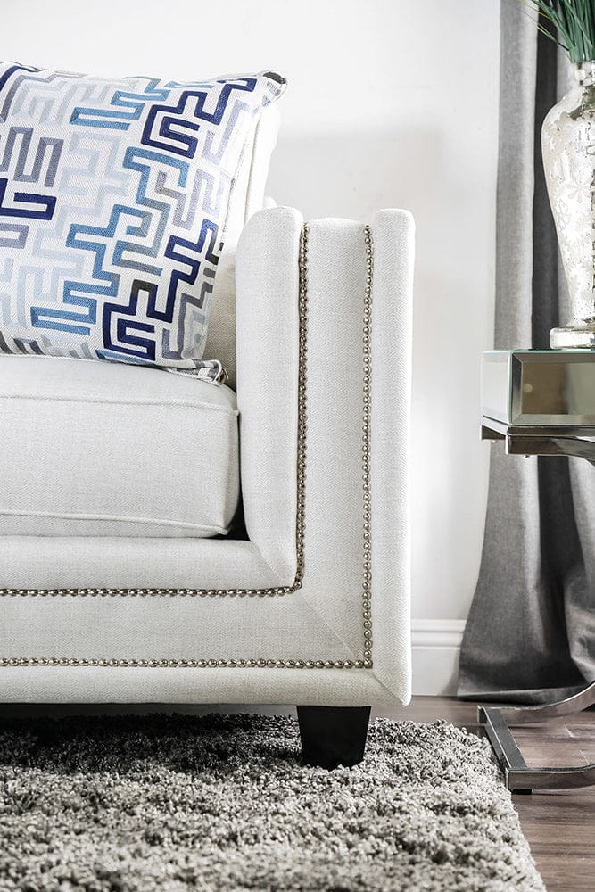 Furniture of America - Ilse Sofa + Loveseat in Off-White/Blue - SM2675-2PC View 3