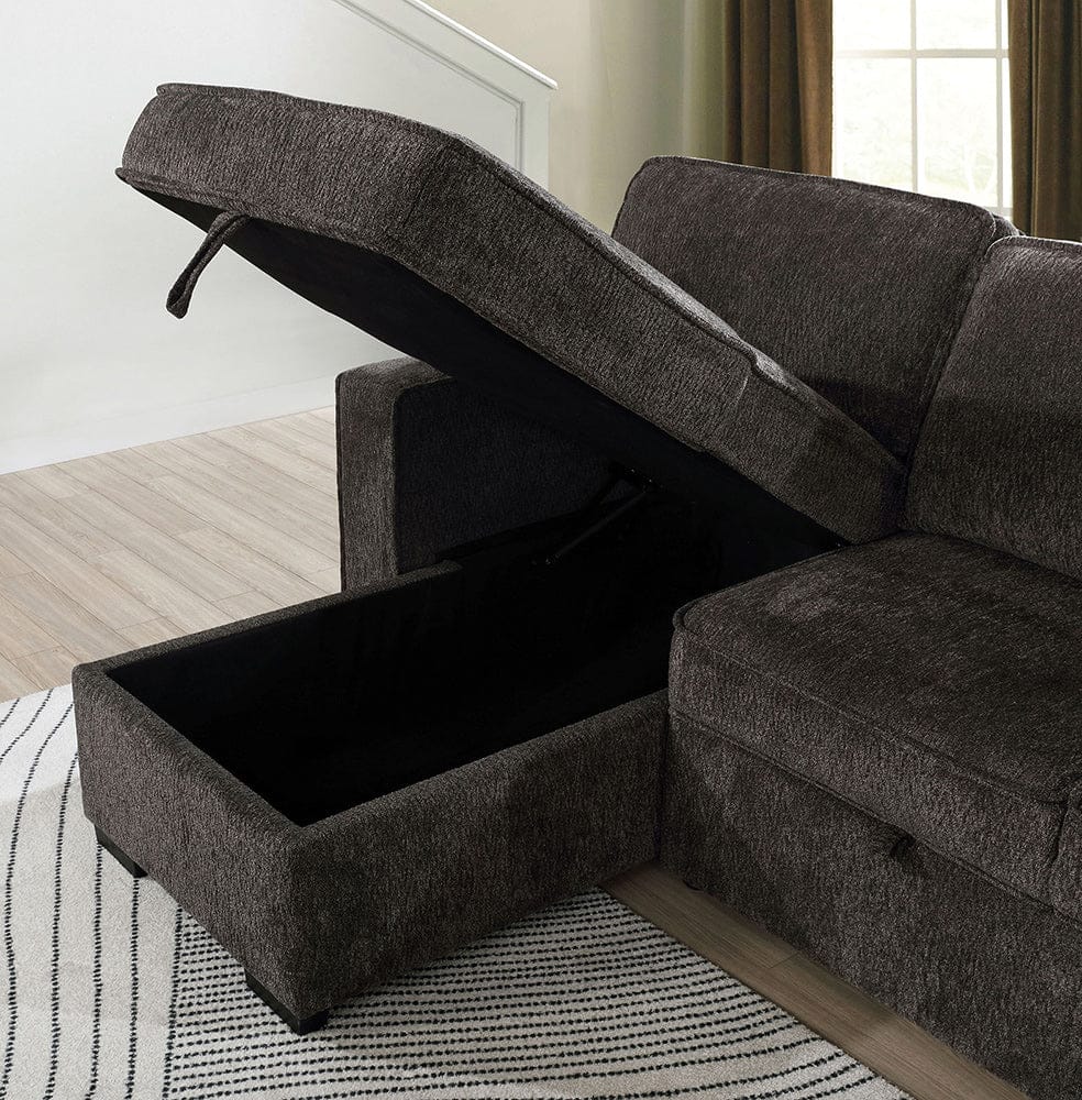 Furniture of America - Ines Sectional in Dark Gray - CM6964DG-SECT View 3