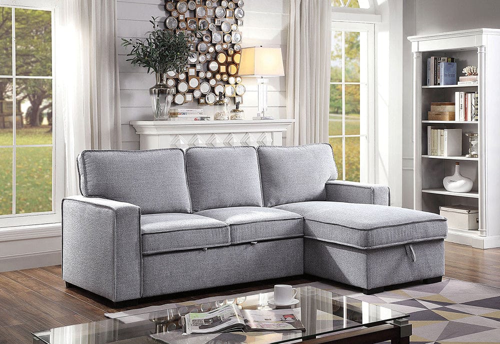 Furniture of America - Ines Sectional in Gray - CM6964-SECT View 2