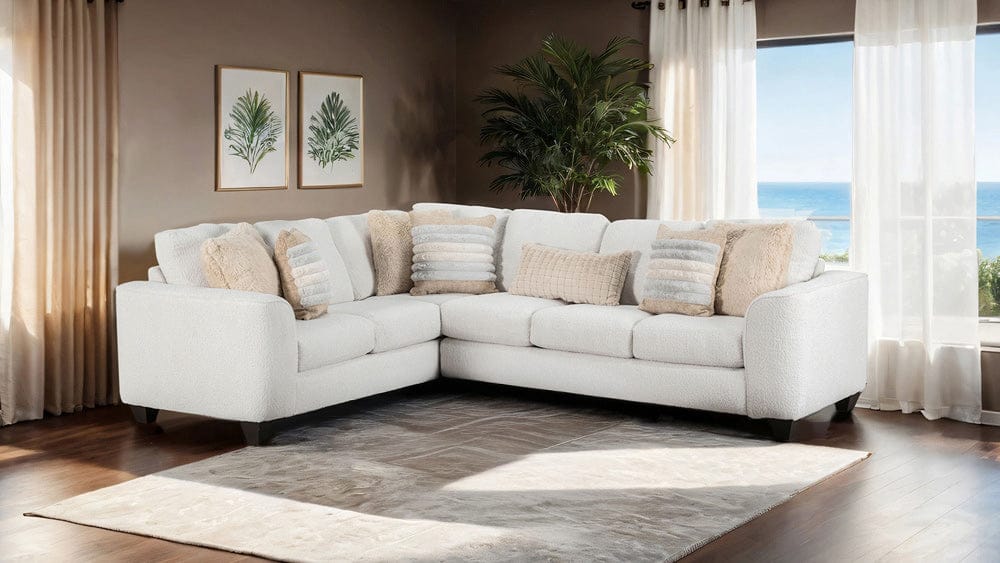 Furniture of America - Iroquois Sectional in Cream/Tan - SM5197-SECT View 1