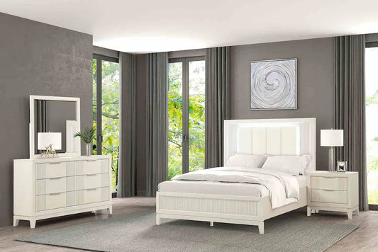 Furniture of America - Isadore - 3 Pc. Queen Bedroom Set - FM7700WH-Q-4PC view 1