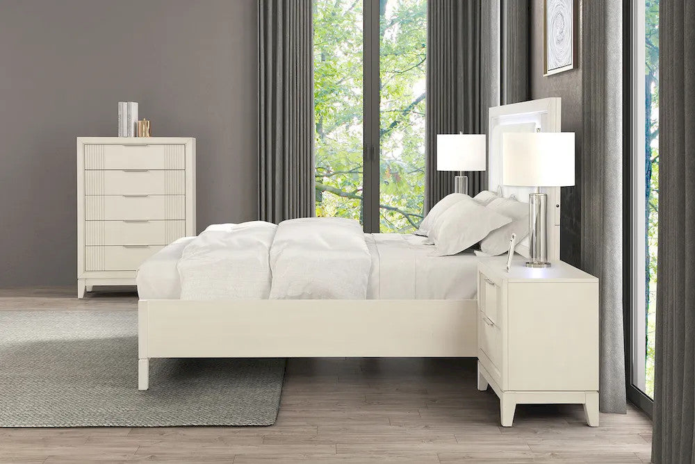 Furniture of America - Isadore - 3 Pc. Queen Bedroom Set - FM7700WH-Q-4PC view 3