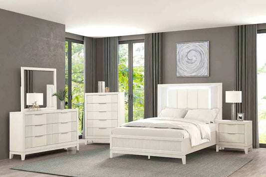 Furniture of America - Isadore - 4 Pc. Queen Bedroom Set w/ Chest - FM7700WH-Q-5PC-CHEST view 1