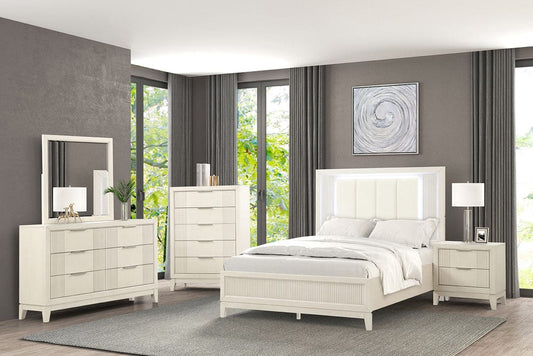 Furniture of America - Isadore Queen Bed in Antique White - FM7700WH-Q-BED View 2