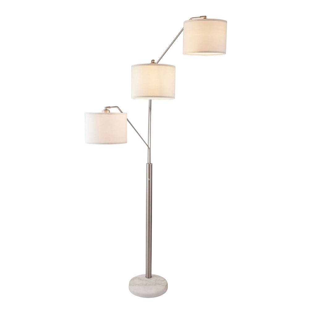 Furniture of America - Iyanna Arch Lamp in Silver/Beige - L76949SN View 1