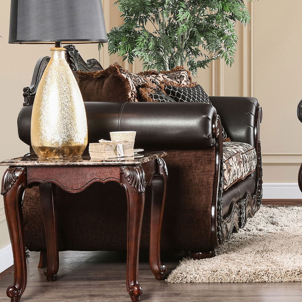 Furniture of America - Jamael Loveseat in Brown/Espresso - SM6405-LV View 1