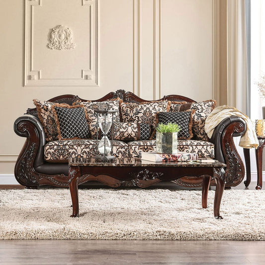Furniture of America - Jamael Sofa in Brown/Espresso - SM6405-SF View 1