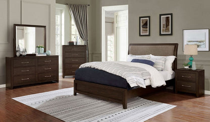 Furniture of America - Jamie 5 Pc. Queen Bedroom Set w/ Chest in Walnut/Light Brown - FOA7917Q-5PC-CHEST View 1