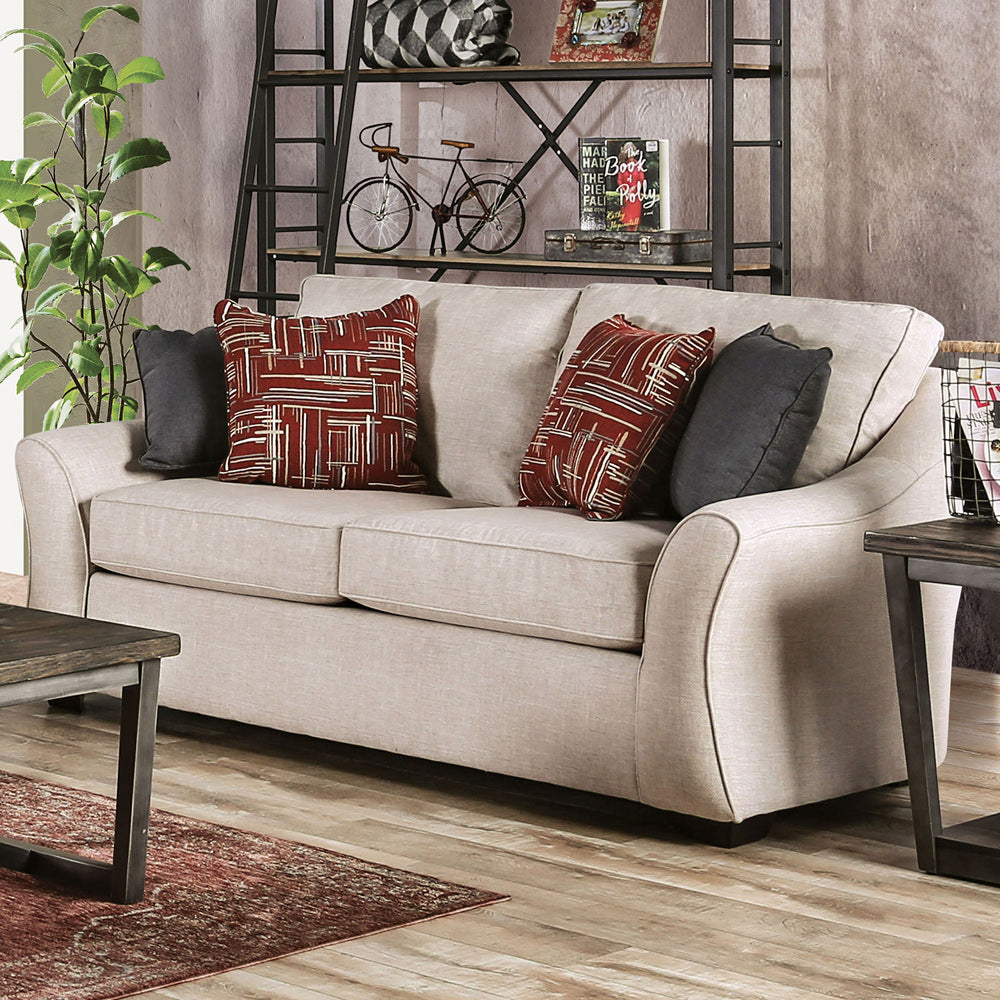 Furniture of America - Jarrow Loveseat in Ivory - SM8003-LV View 1