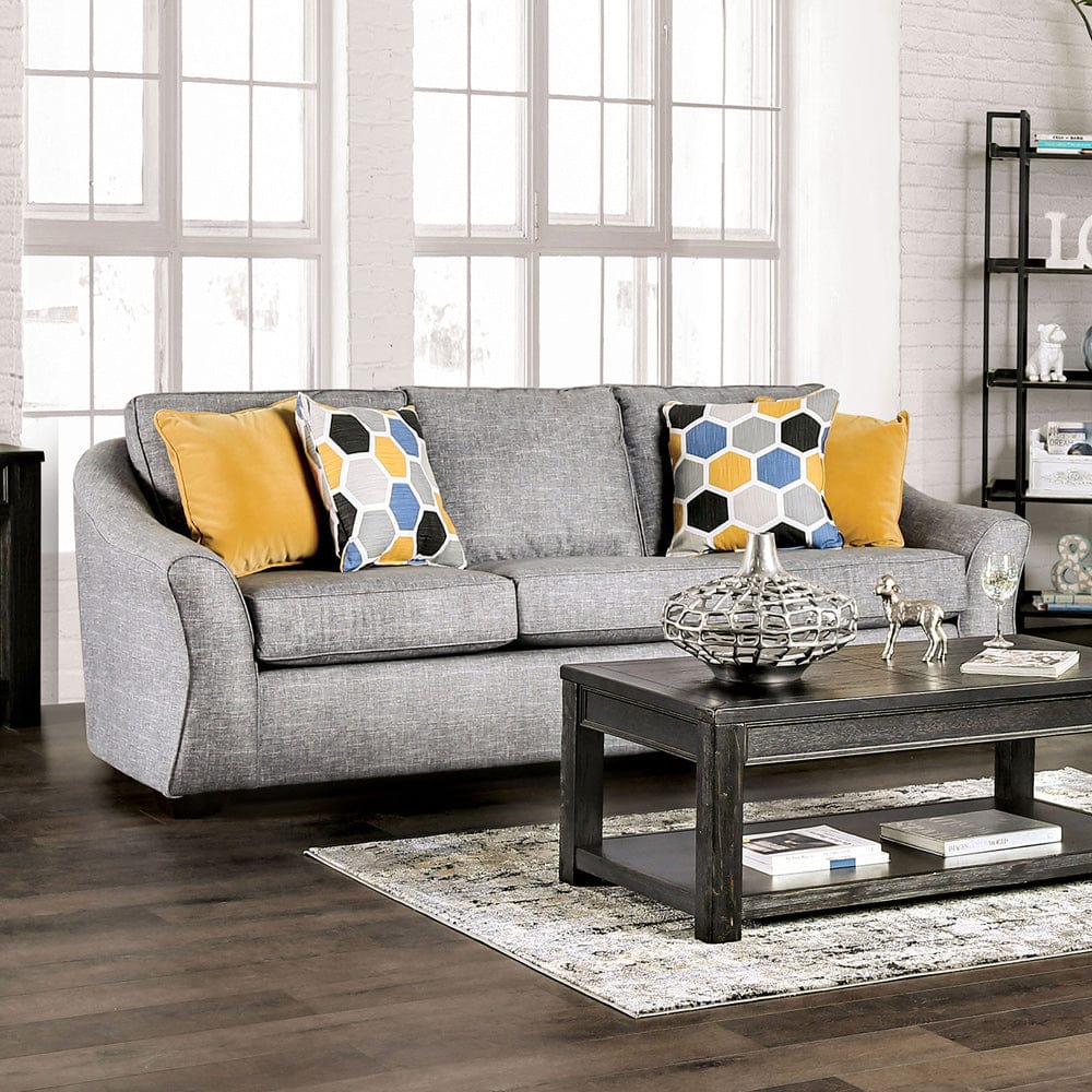 Furniture of America - Jarrow Sofa in Light Gray - SM8001-SF View 1