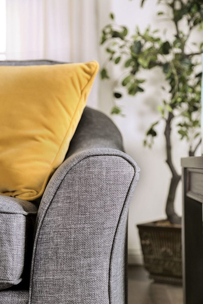 Furniture of America - Jarrow Sofa + Loveseat in Light Gray - SM8001-2PC View 3
