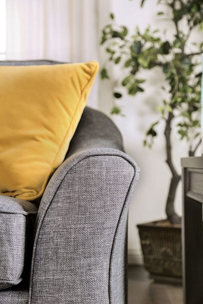 Furniture of America - Jarrow Sofa + Loveseat in Light Gray - SM8001-2PC View 3