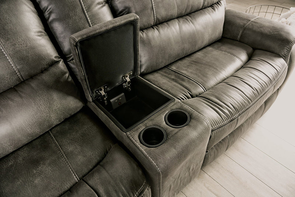 Furniture of America - Jerominus Sectional in Dark Gray - CM9912DG-SECT View 3