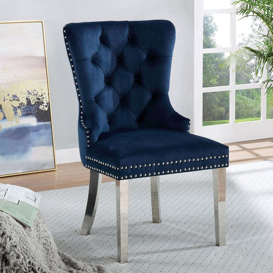 Furniture of America - Jewett Chair in Blue - CM-AC261NV-2PK View 1