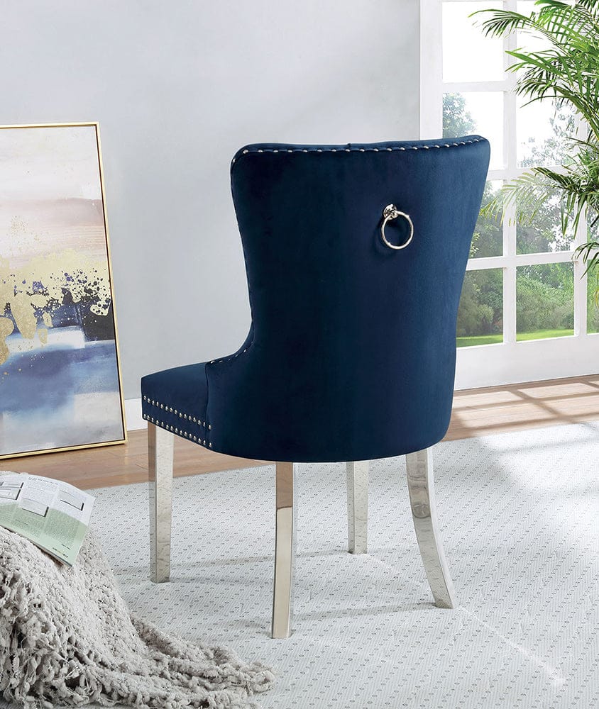 Furniture of America - Jewett Chair in Blue - CM-AC261NV-2PK View 2