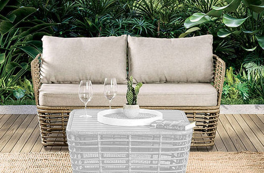 Furniture of America - Johari Patio Bench - FM80016NT-BN View 1