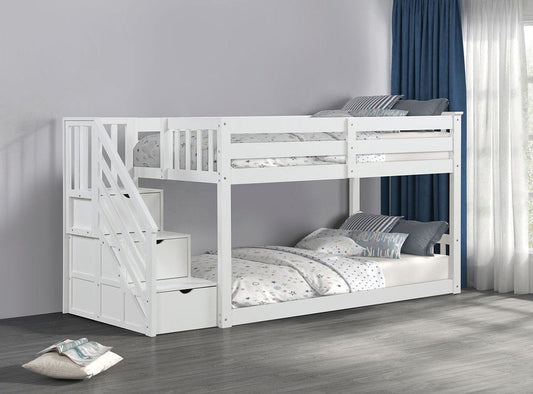 Furniture of America - Jojo Bunk Bed in White - FM-BK1100WH-BED View 1