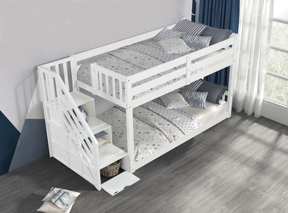 Furniture of America - Jojo Bunk Bed in White - FM-BK1100WH-BED View 3
