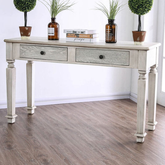 Furniture of America - Joliet Sofa Table in Antique White - CM4089S View 1