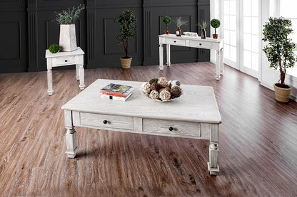 Furniture of America - Joliet Sofa Table in Antique White - CM4089S View 2