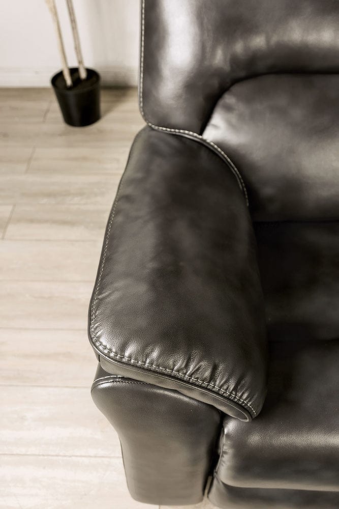 Furniture of America - Josias Sofa + Loveseat in Dark Gray Leatherette - CM9908DG-2PC View 5
