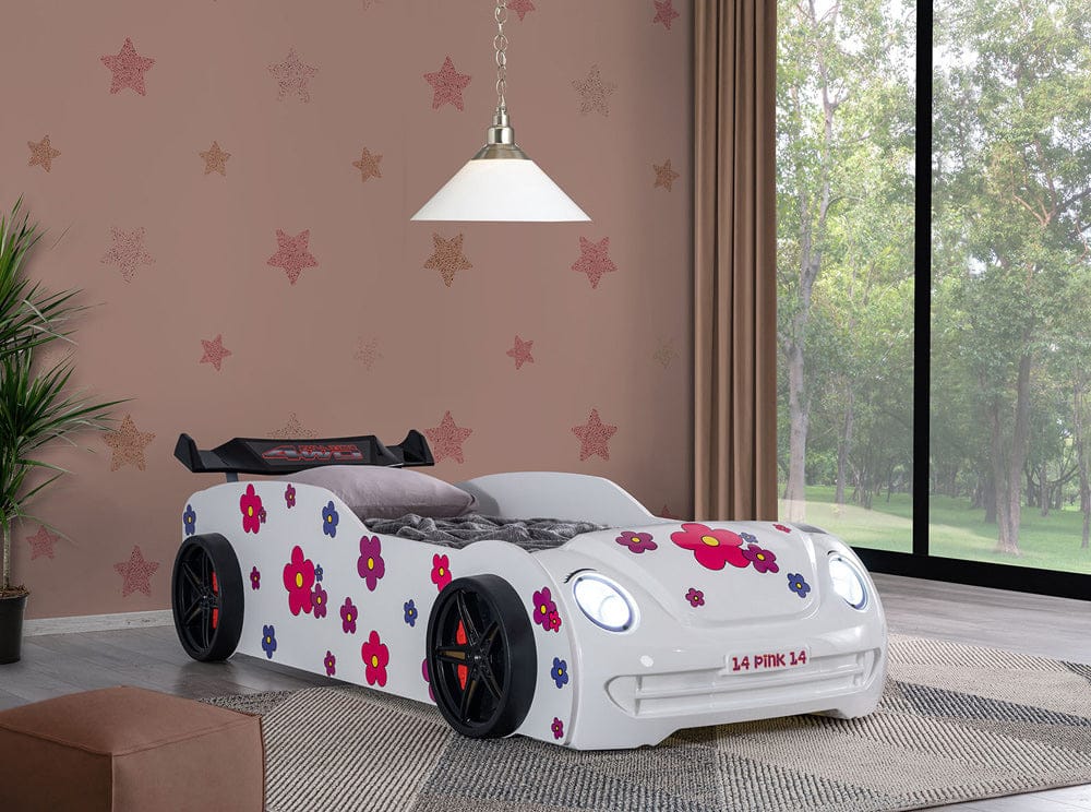 Furniture of America - Jourley Car Bed in White - FOA7732WH-BED View 1