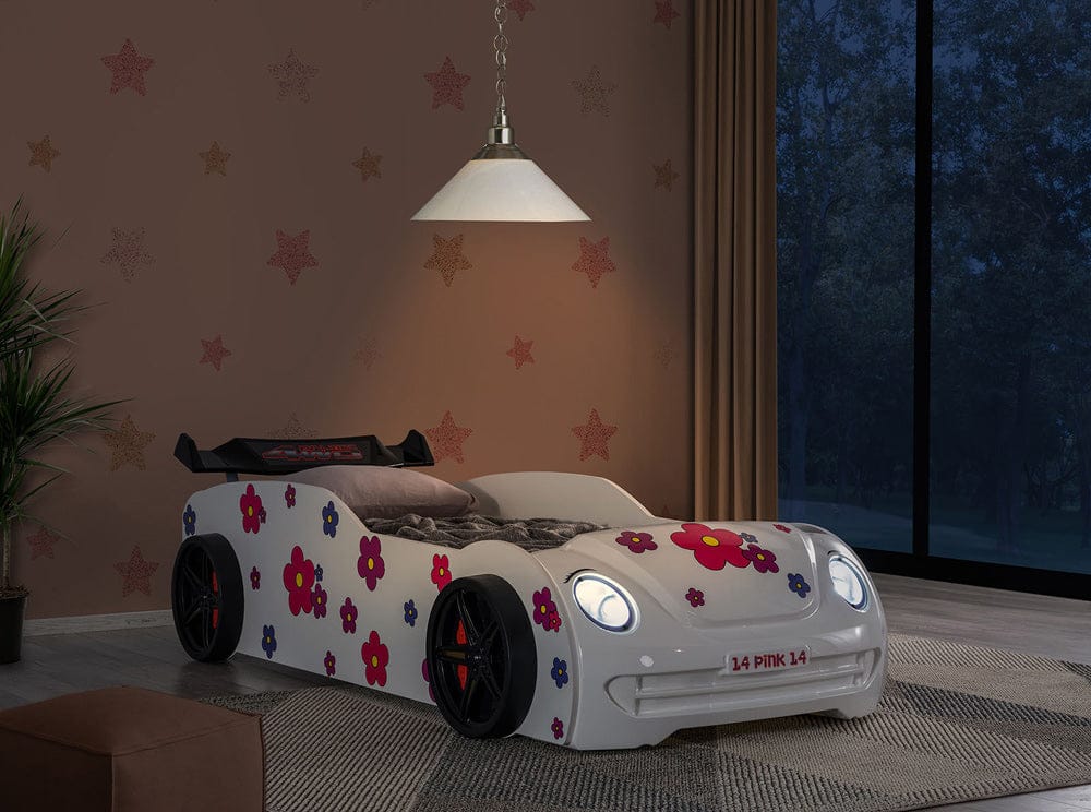Furniture of America - Jourley Car Bed in White - FOA7732WH-BED View 2