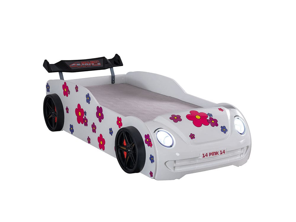 Furniture of America - Jourley Car Bed in White - FOA7732WH-BED View 3