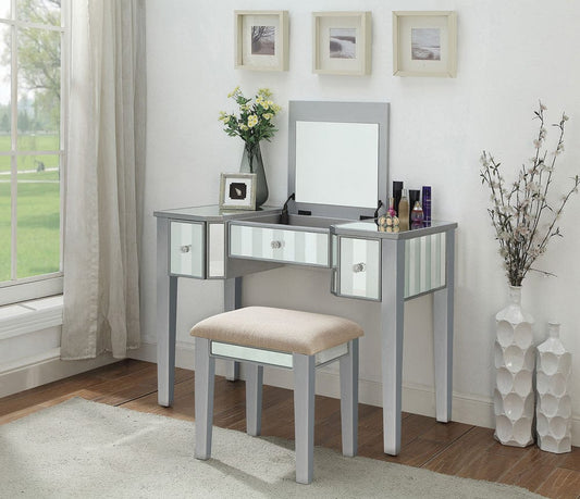 Furniture of America - Joyce Vanity w/ Stool in Silver - CM-DK6385SV-UPS3 View 1