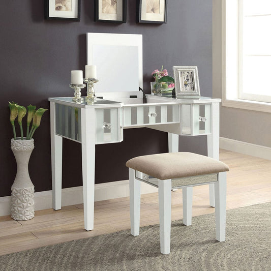 Furniture of America - Joyce Vanity w/ Stool in White - CM-DK6385WH-UPS3 View 1