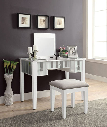 Furniture of America - Joyce Vanity w/ Stool in White - CM-DK6385WH-UPS3 View 2