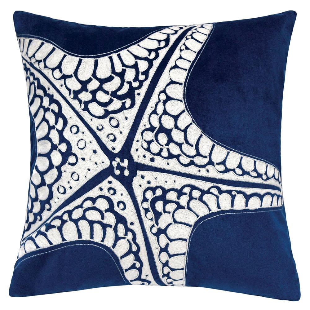 Furniture of America - Jude 20" X 20" Pillow Set of 2 in White/Blue - PL8083-2PK View 1