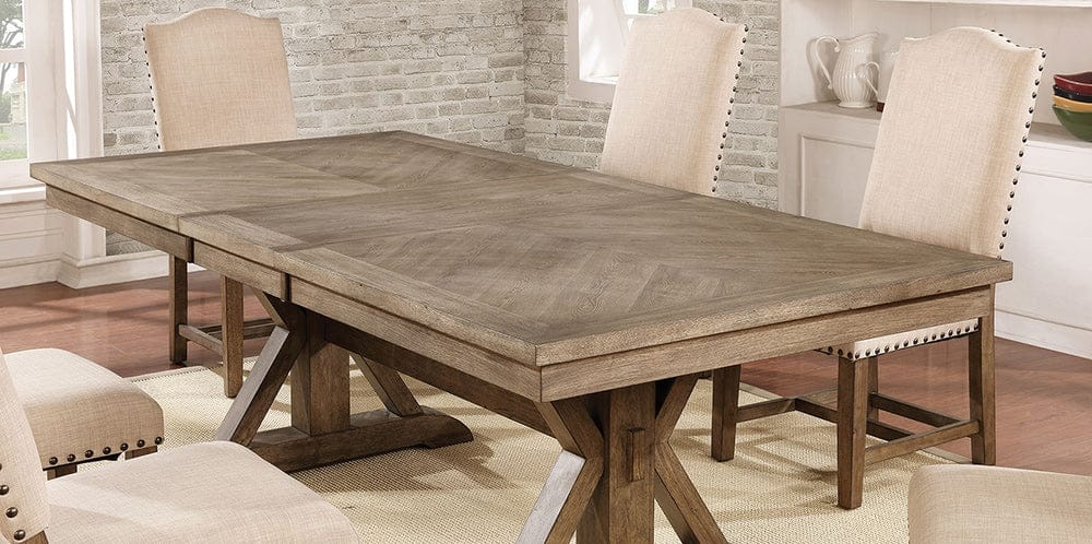 Furniture of America - Julia Dining Table in Light Oak/Beige - CM3014T-TABLE View 3