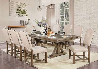 Furniture of America - Julia Dining Table in Light Oak/Beige - CM3014T-TABLE View 4