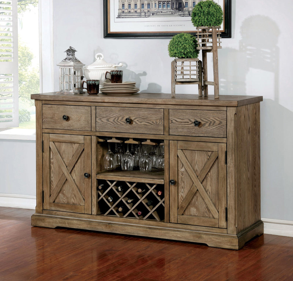 Furniture of America - Julia Server in Light Oak - CM3014SV View 1