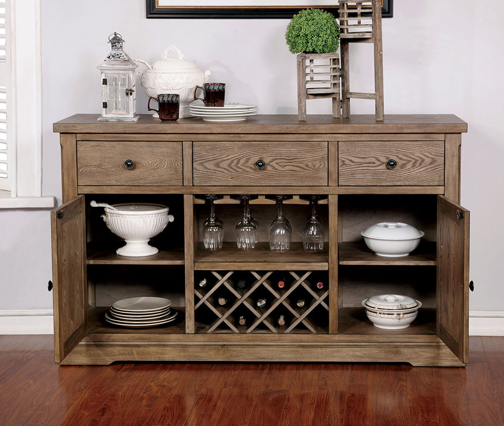 Furniture of America - Julia Server in Light Oak - CM3014SV View 2