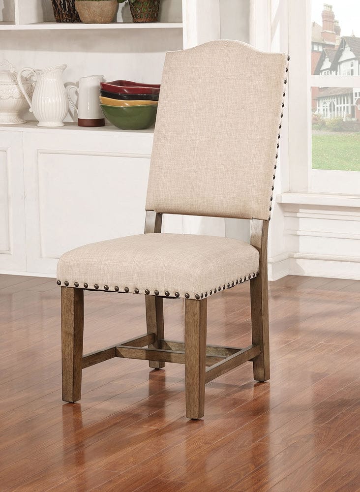 Furniture of America - Julia Side Chair Set of 2 in Light Oak/Beige - CM3014SC-2PK View 1