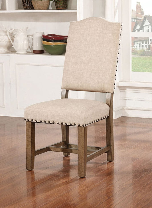 Furniture of America - Julia Side Chair Set of 2 in Light Oak/Beige - CM3014SC-2PK View 1