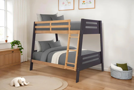 Furniture of America - Kallen - Twin/Full Bunk Bed, Mauve/Oak - FM-BK206A-TF-BED view 1