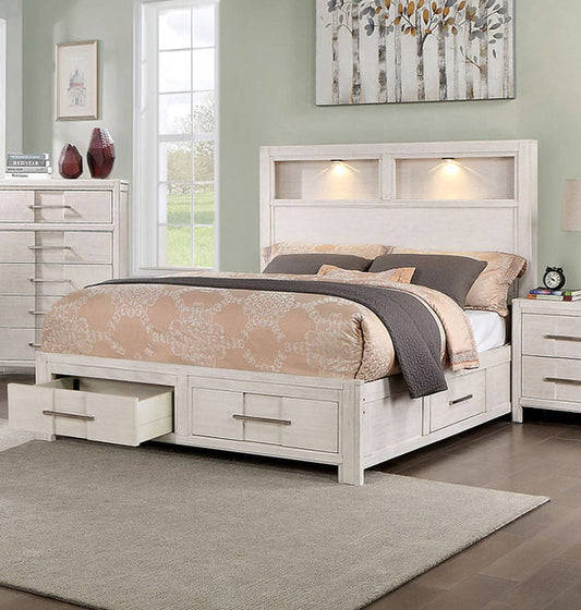 Furniture of America - Karla E.King Bed in White - CM7500WH-EK-BED View 1