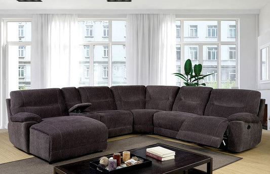 Furniture of America - Karlee Ii Sectional w/ Console in Gray - CM6853-SECTIONAL View 1