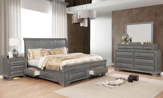 Furniture of America - Katherine 5 Pc. Queen Bedroom Set w/ 2NS in Gray - CM7302GY-Q-5PC-2NS View 1