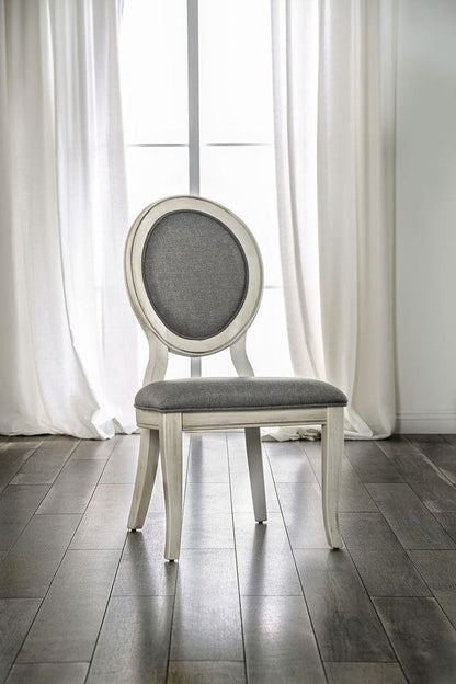 Furniture of America - Kathryn Side Chair in Antique White/Gray - CM3872WH-SC-2PK View 1