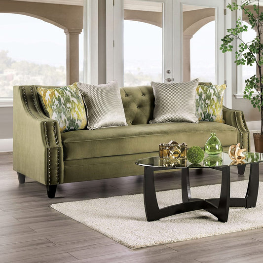 Furniture of America - Kaye Sofa in Green - SM2684-SF View 1